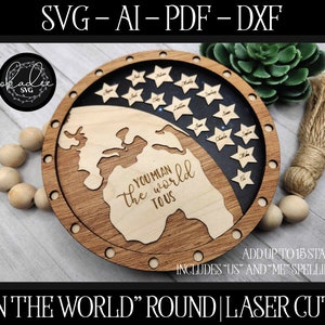 Archivo láser del Día de la Madre, significa el archivo de corte mundial, madre láser SVG, familia SVG, familia Glowforge, Glowforge World SVG, familia láser svg