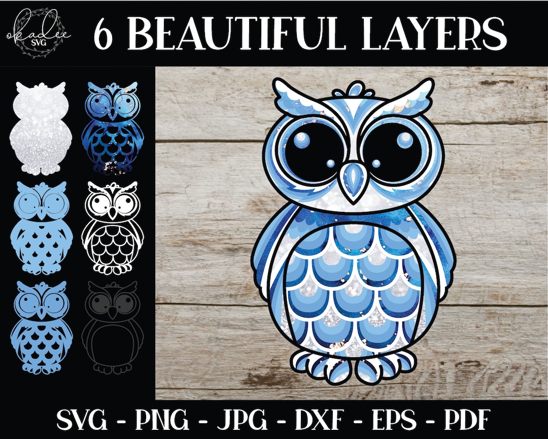 Owl Mandala SVG, 3D Mandala SVG, 3D Layered SVG, Owl Papercut, Owl Svg, 3D Wall Art, 3D Svg File ...