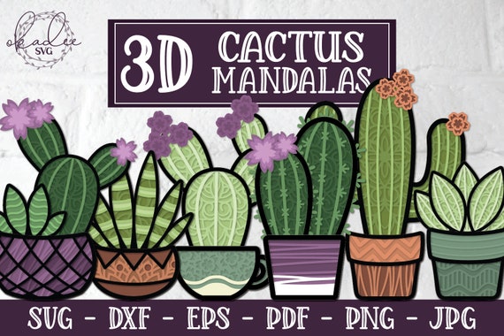 3D Cactus Mandala, Cactus SVG, 3D Mandala Svg, Layered Mandala, Layered  Cactus Svg, Cactus Mandala, Succulent Svg, 3D Succulent Svg, Cactus - Etsy