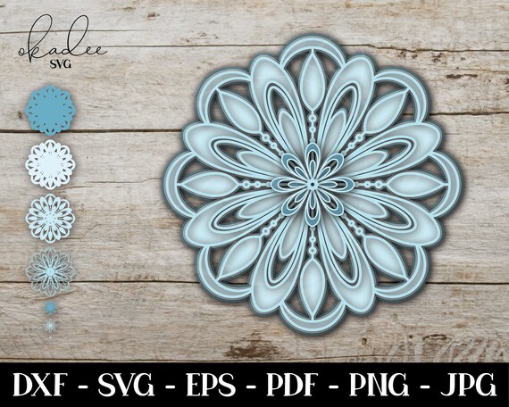 Download 3d Mandala Svg Layered Mandala Svg Mother S Day Gift Etsy