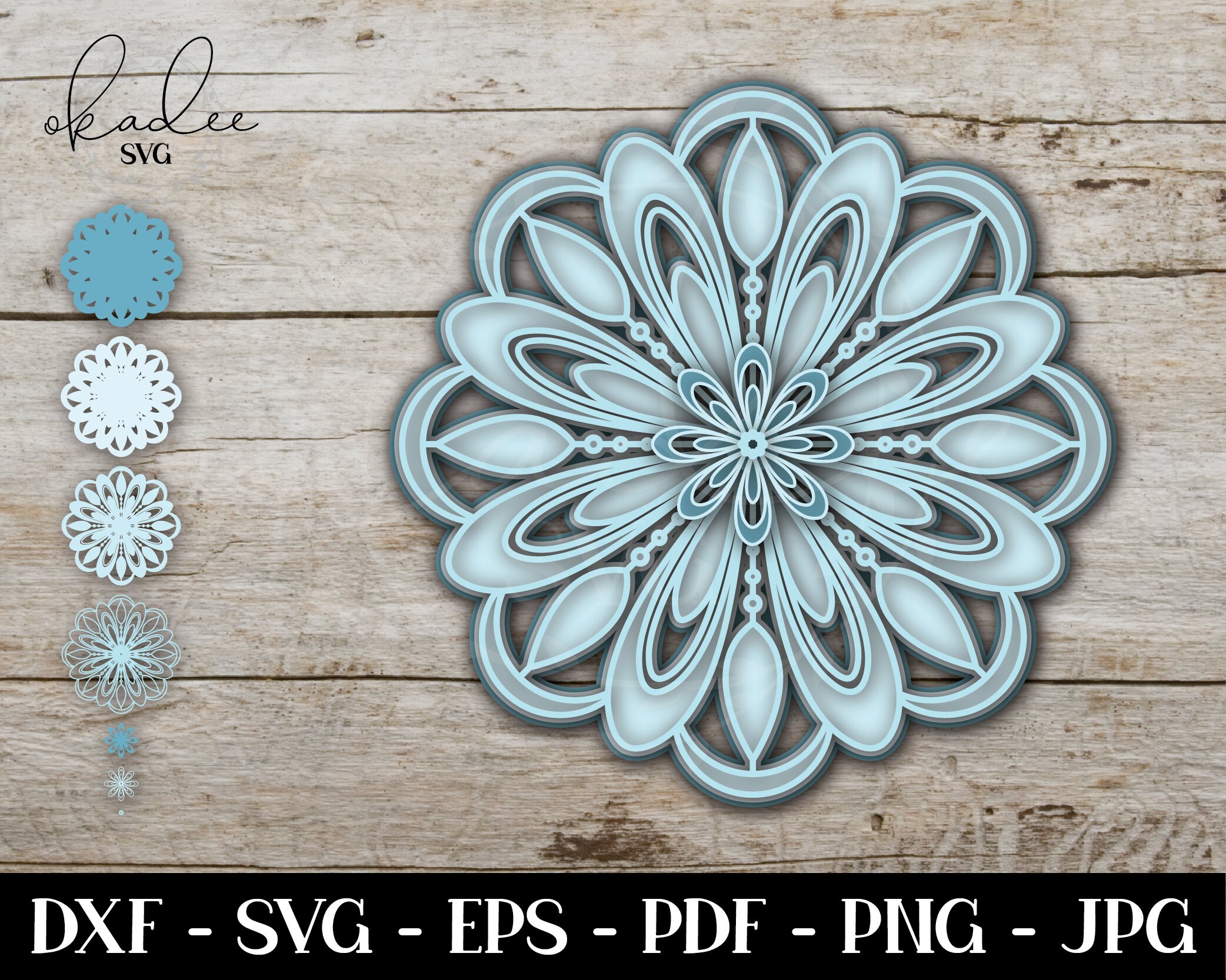 Download 3d Mandala Svg Layered Mandala Svg Mother S Day Gift Etsy