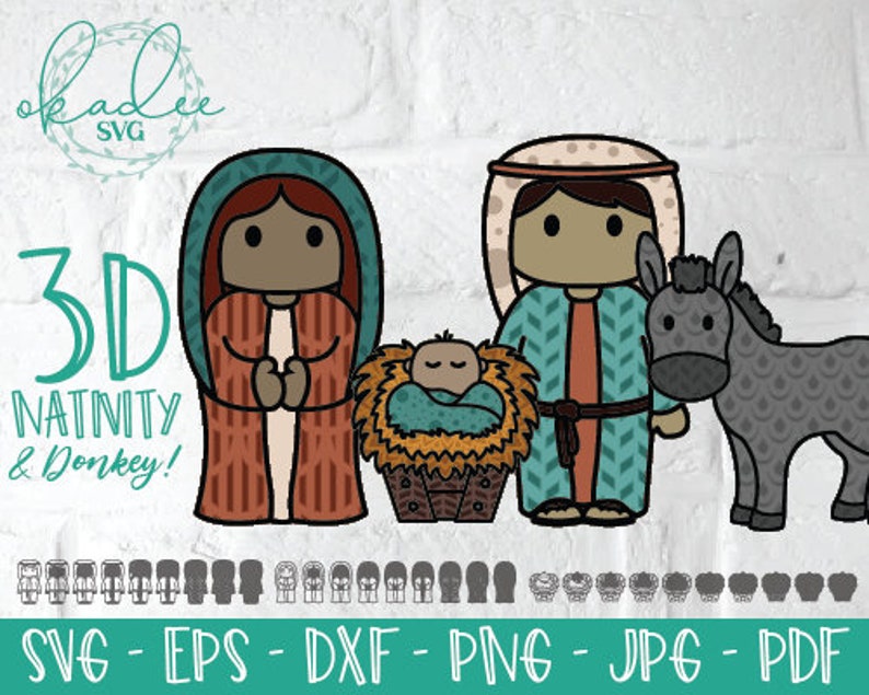 Download 3D Nativity SVG Layered Nativity 3D Christmas SVG Layered ...