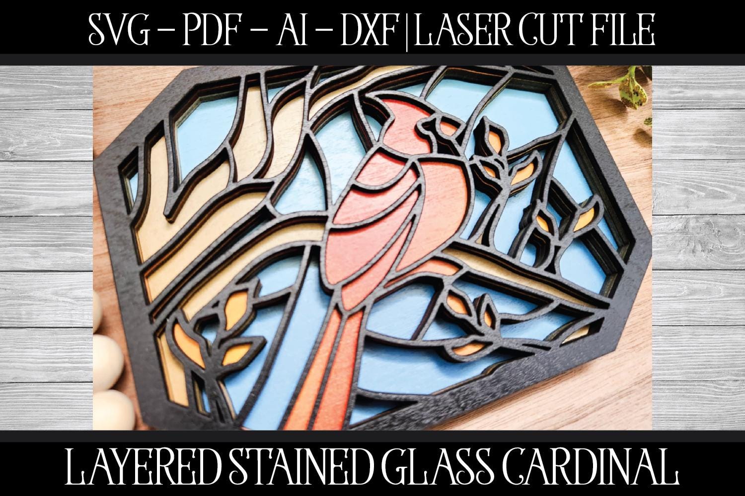 Cardinal Cut File Cardinal Frame File, Laser Cut Cardinal, Glowforge Frame, Cardinal SVG ...
