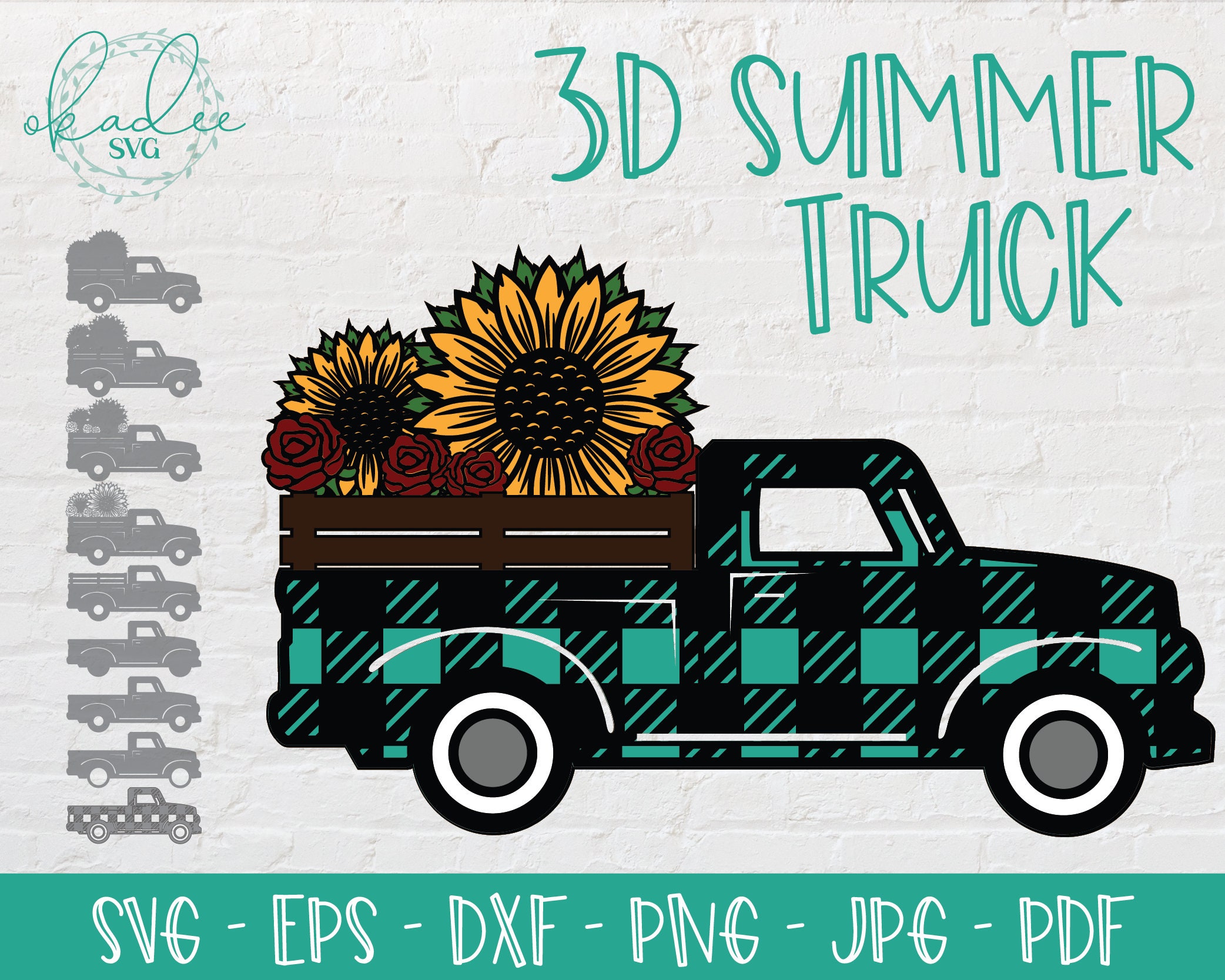 Free Free 132 Vintage Truck With Sunflowers Svg SVG PNG EPS DXF File