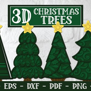 3D Christmas Tree, Christmas Tree SVG, Layered Christmas Tree, Layered SVG, 3D SVG, 3D Christmas Svg, Layered Christmas Svg, 3D Mandala Svg