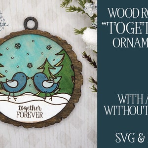 Juntos Ornamento, Archivos de Corte Láser, Navidad Cortada con Láser, Glowforge, Archivos Glowforge, Adorno de Navidad SVG, Adorno Láser Svg, Corte láser