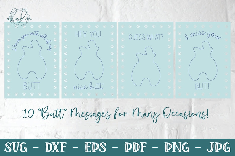 Card SVG Bundle, Layered Card SVG, 3D Card SVG, Cat Butt Card, Greeting Card Svg, Papercut Svg, Card Cut File, Cricut Card, Funny Card Svg image 3