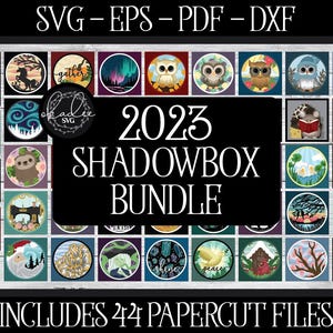 2023 Schattenbox Bundle, Schattenbox Schnitt-Datei, Cricut Schattenbox, Cricut Bundle, Schattenbox SVG, Schattenbox SVG, Swirly Lights Schattenbox, Stern