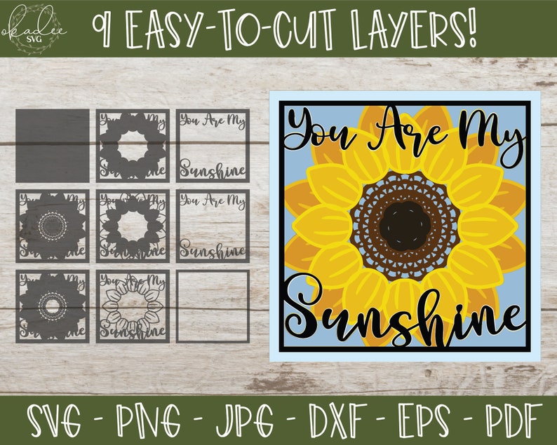 Download 3d Shadowbox Svg 3d File For Cricut 3d Sunflower Mandala Svg You Are My Sunshine Svg 3d File For Silhouette 3d Flower Svg Nursery Svg Clip Art Art Collectibles Vadel Com
