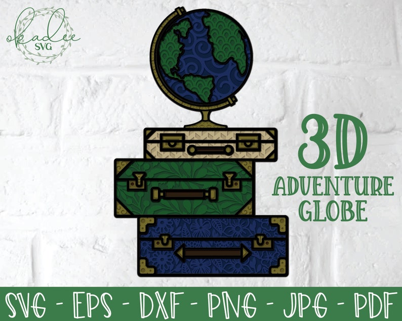 Download 3d Adventure Globe Svg Layered Globe Svg 3d Travel Svg Etsy