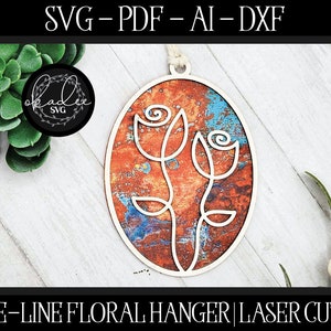 Laser Suncatcher SVG, Glowforge Suncatcher, Blumen Suncatcher, Laser Cut Datei, Glowforge Datei, Suncatcher Cut File, Laser Ornament, Floral