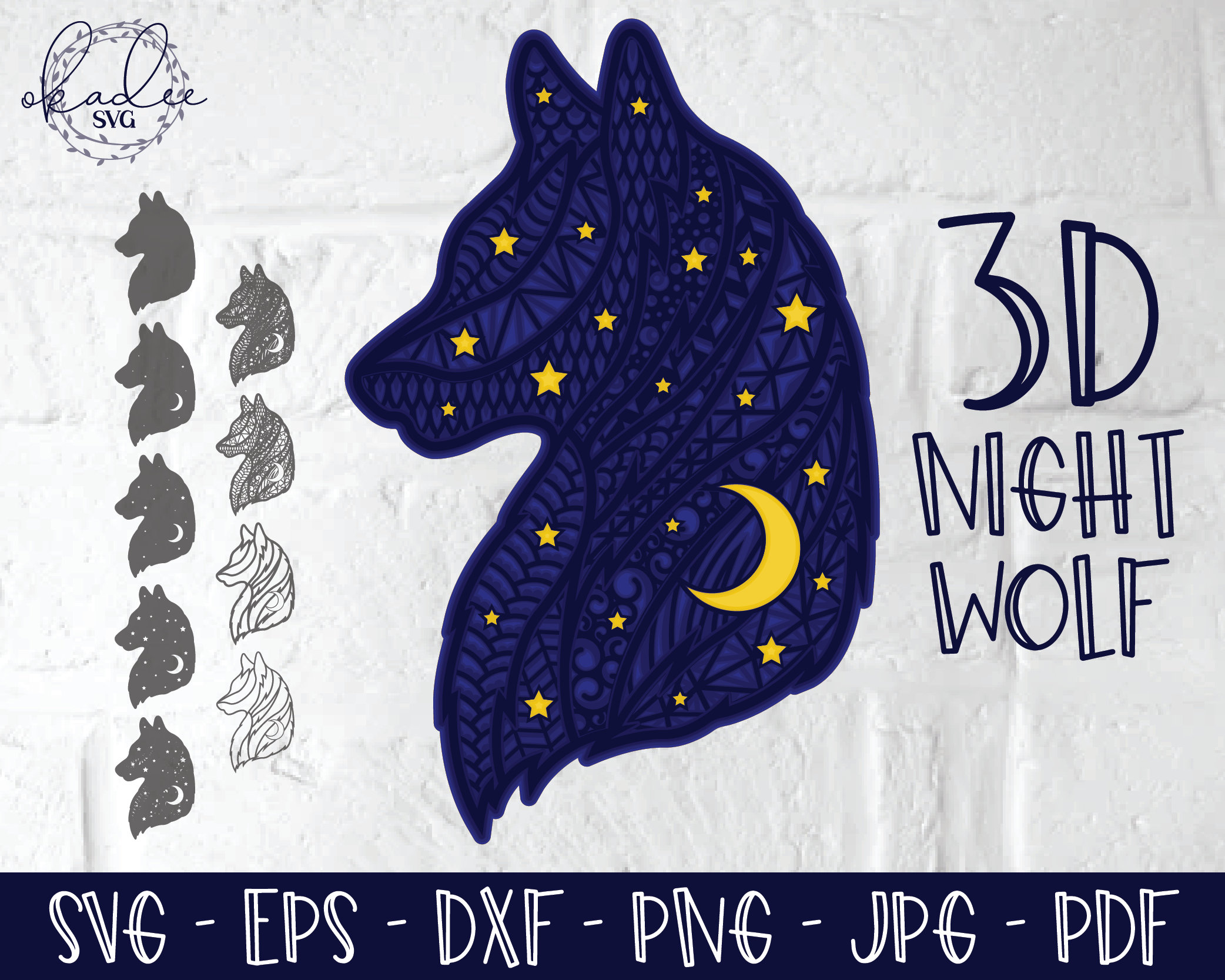 Download 3d Wolf Svg Layered Mandala