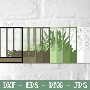 May include: A digital cut file design for a layered paper craft project. The design features a potted plant with green leaves and a brown pot. The design is made up of multiple layers that can be cut out and assembled to create a 3D effect.