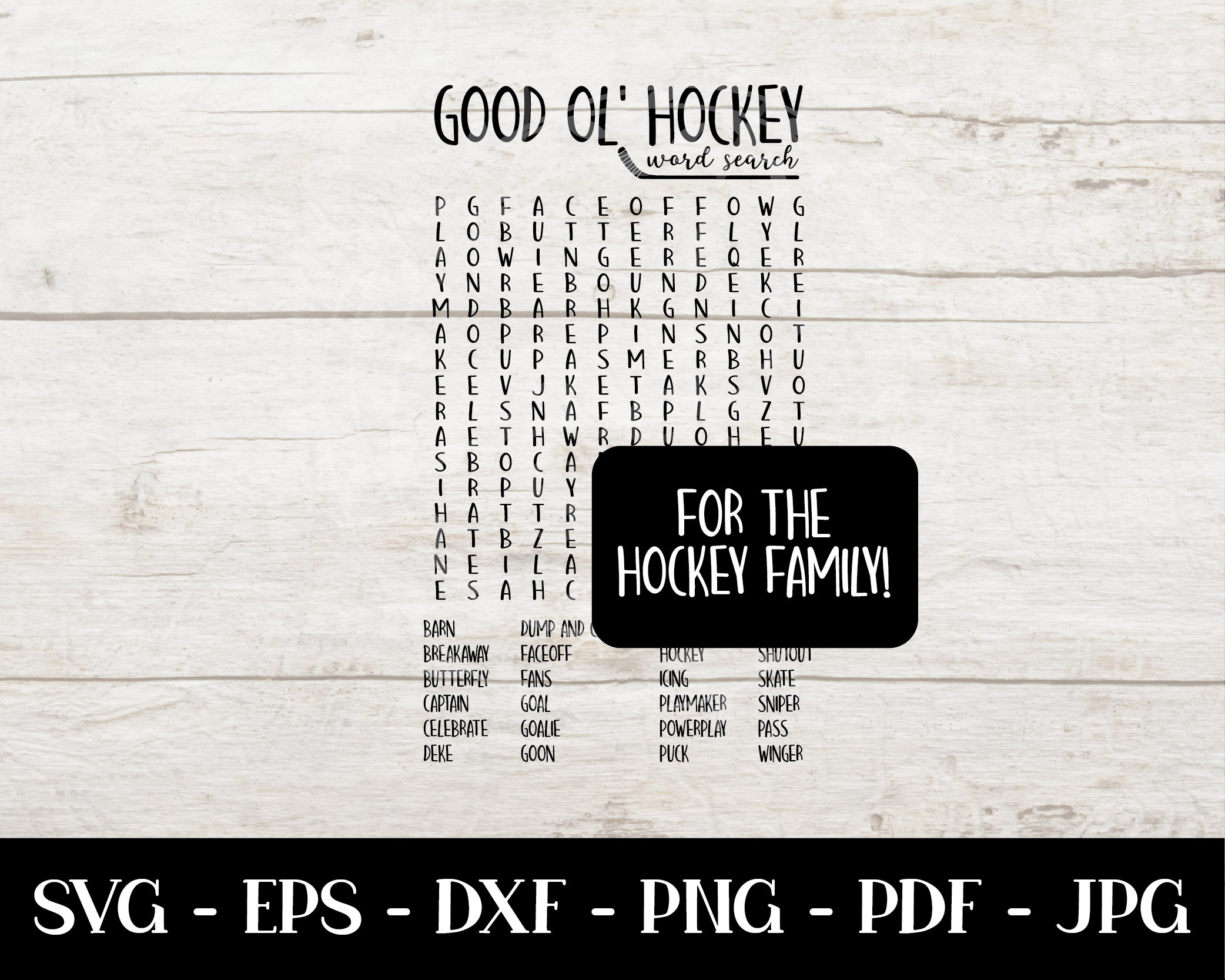 Word Search SVG Hockey SVG Hockey Word Search Instant Etsy Hong Kong