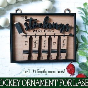 Hockey Ornament SVG, Laser Christmas SVG, Hockey Laser Svg, Christmas Ornament Svg, Glowforge Svg, Glowforge Ornament Svg, Glowforge Hockey