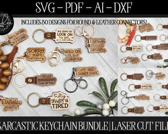 Keychain Laser File, Laser Cut Keychain, Glowforge File, Laser SVG, Sarcastic Keychain SVG, Laser Funny, Glowforge SVG, Funny Keychain