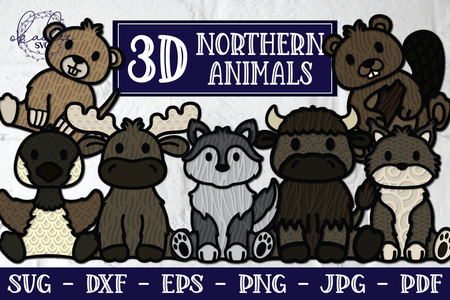 Download 3D Northern Animals 3D Mandala 3D SVG Layered Animal SVG ...