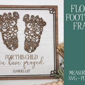 For this Child Frame SVG, Laser Cut File, Glowforge File, Baby Gift, Nursery Decor, Baby Shower, Christian Laser SVG, Bible Verse SVG, Laser