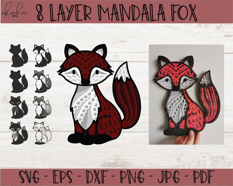 Download Clip Art Instant Download 3d Fox Svg 3d Layered Mandala Papercut Svg Forest Wall Art 3d Mandala Fox Svg Forest Animal Svg Forest Animal Art Art Collectibles