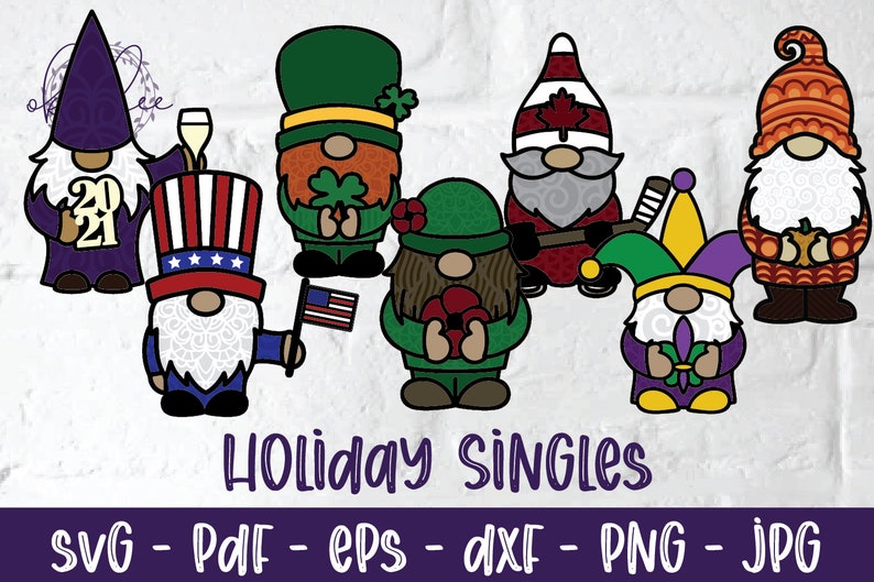 Mega 3D Gnome Bundle, 3D Gnome SVG, Gnome SVG, Layered Gnome, Valentines SVG, Valentine Gnome, Halloween Gnome, Christmas Gnome, America image 8