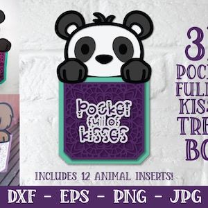 Bolso 3D cheio de beijos SVG, caixa de guloseimas SVG, porta-chocolate Svg, dia dos namorados svg, guloseima do dia dos namorados, cartão do dia dos namorados, caixa de doces do dia dos namorados