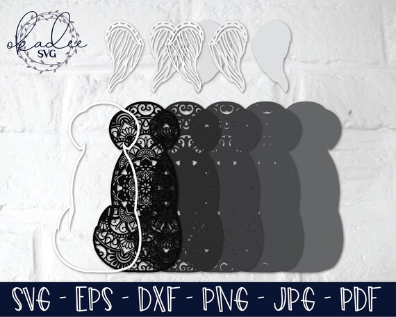 Download 3d Dog Mandala Layered Dog Svg Pet Memorial Dog Memorial Etsy