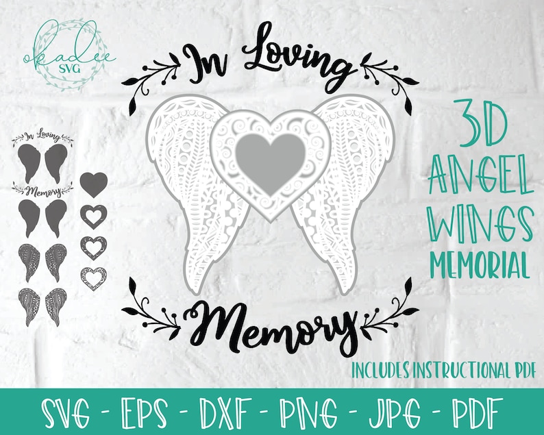 Download Angel Wings Angel Wings SVG Zentangle SVG Layered SVG | Etsy