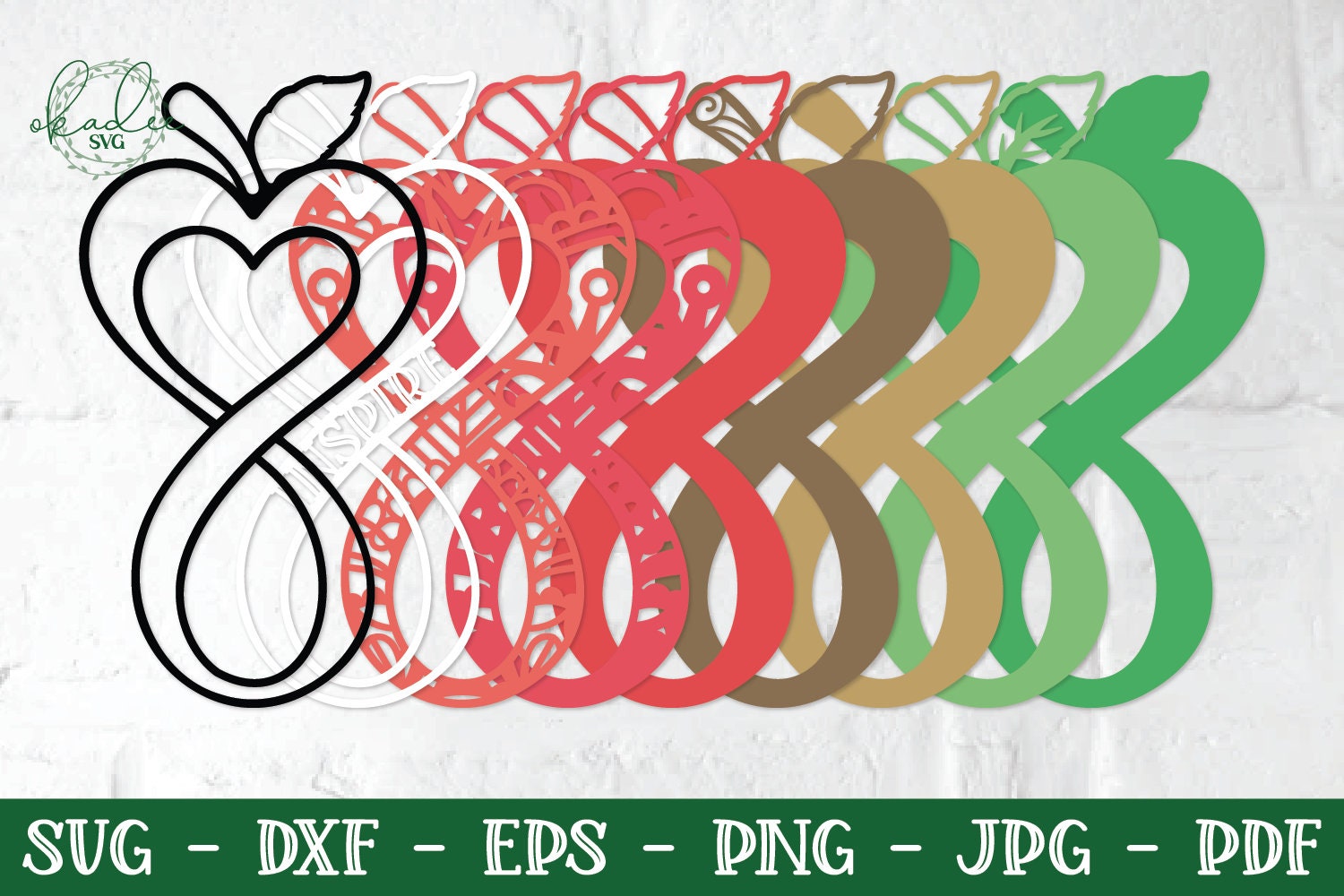 Download 3D Teacher Mandala SVG Bundle Layered Teacher SVG 3D Apple | Etsy