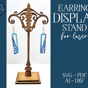 Earring Stand SVG, Laser Cut File, Laser Cut Earring, Laser Cut Earring Stand, Earring Display File, Laser Cut Display, Earring Cut File
