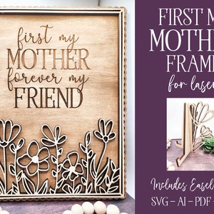 Laser geschnitten Datei, Glowforge, Muttertag, Mama Rahmen SVG, Laser Muttertag, Glowforge geschnitten Datei, Laser Mom Datei, Familie Laser geschnitten, Laser svg