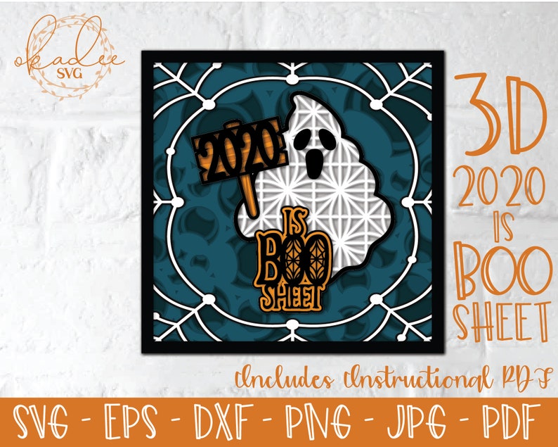 Download 3D 2020 is Boo Sheet Layered Ghost SVG 3D Ghost Mandala | Etsy