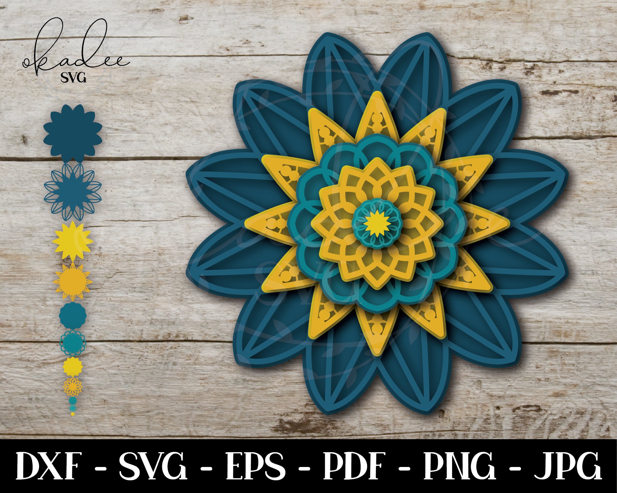 Download 3d Mandala Svg Layered Mandala Svg Mother S Day Gift Etsy