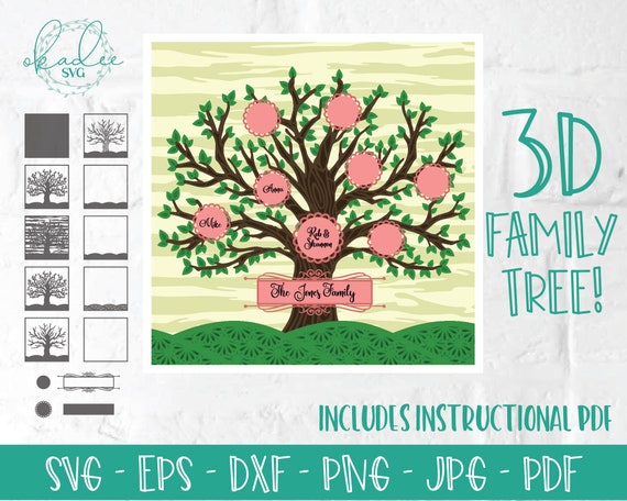 Download 3d Family Tree Shadowbox Svg 3d Mandala Svg Layered Mandala Etsy