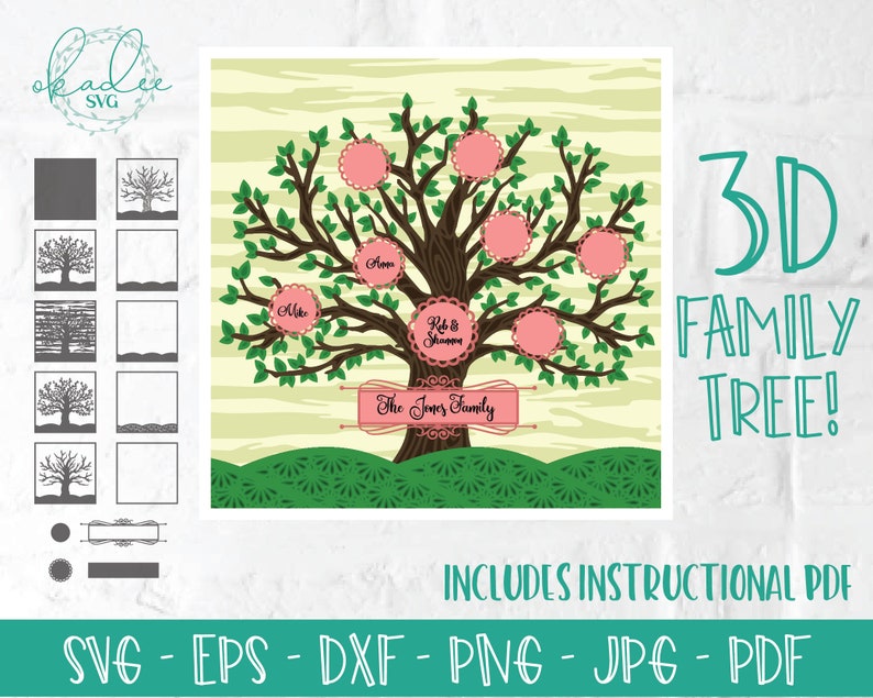 3D Family Tree Shadowbox SVG 3D Mandala SVG Layered ...