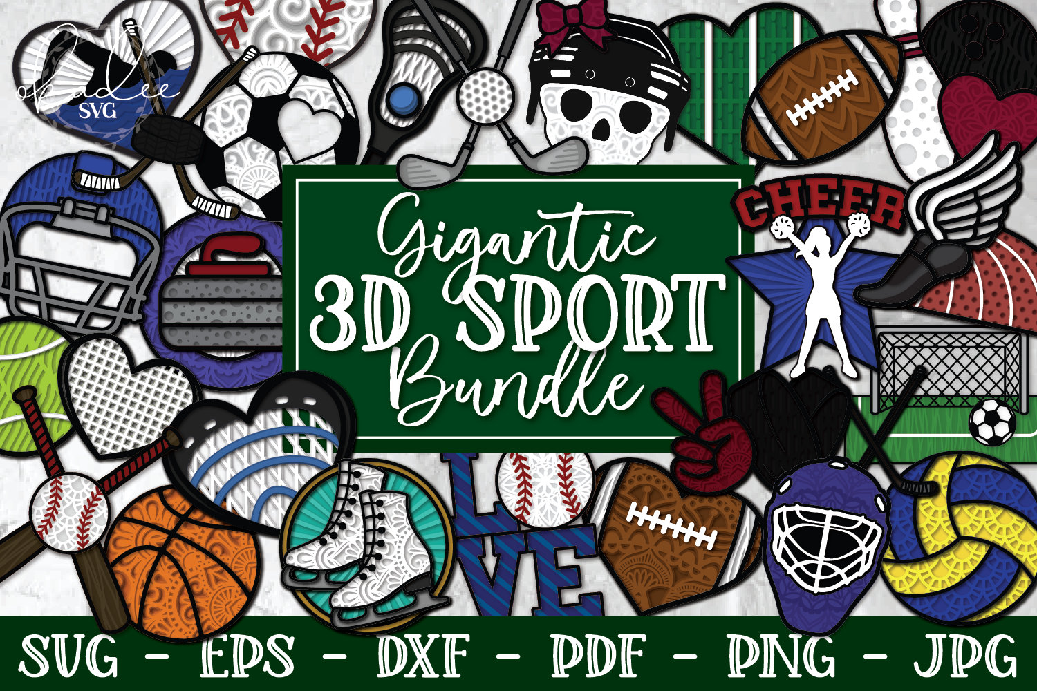 3D Sports Bundle Layered SVG Sports SVG 3D Hockey Svg 3D Etsy
