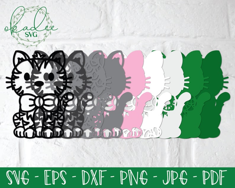 Download 3D Christmas Cats SVG Bundle Layered Cat Mandala 3D Kitten ...