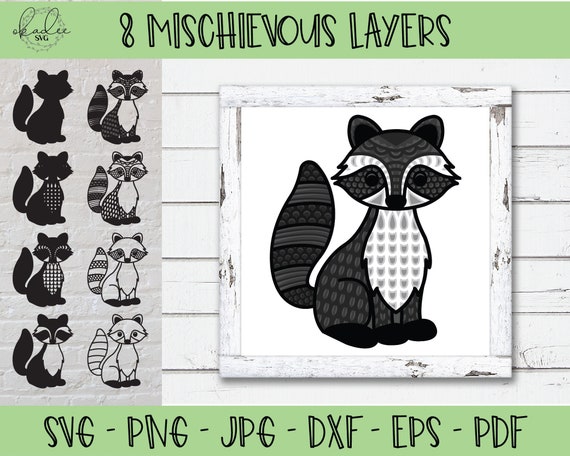 Download 3d Mandala Svg Layered Mandala Svg Raccoon Mandala Svg Etsy