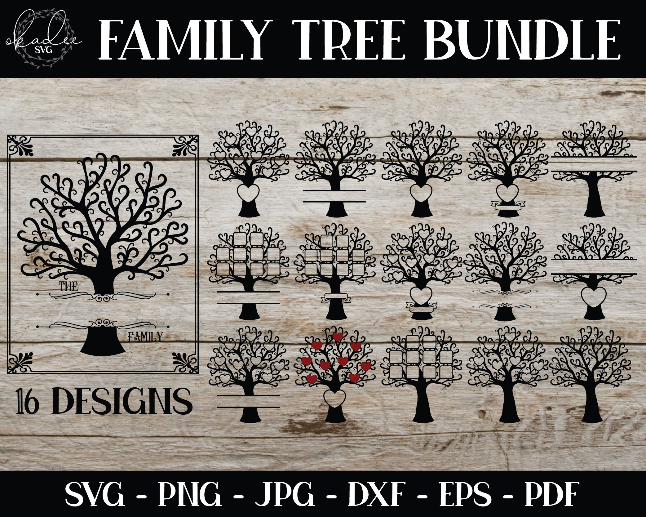 Download Family Tree Svg Tree Svg Tree Silhouette Svg Family Tree Etsy