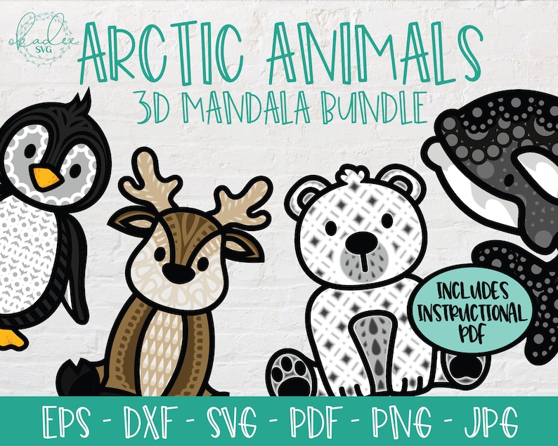 Download Clip Art Christmas Mandala Svg Reindeer Mandala 3d Mandala Svg Penguin Mandala 3d Whale Mandala Arctic Mandala Arctic Animal Mandala Bundle Art Collectibles
