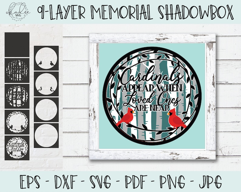 Download Cut File For Silhouette Memorial Svg Memorial Gift Cardinals Appear 3d Mandala Svg Cut File For Cricut Cardinal Svg 3d Shadowbox Svg Clip Art Art Collectibles