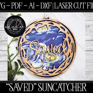 Easter Suncatcher SVG, Easter Laser File, Glowforge Easter File, Laser Crown of Thorns, Easter Cut File, Easter Shadowbox, Laser File