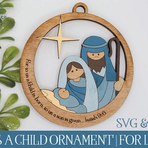 Krippenschmuck, Laser cut Krippe, Laser Cut Datei, Glowforge Krippe, Glowforge Cut File, Laser Weihnachten, Glowforge Weihnachten