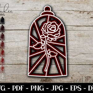 3D Mandala Svg, Enchanted Rose svg, Rose SVG, Mandala SVG, Instant Download, Cricut Svg, Silhouette Svg, Mother&#39;s Day Gift