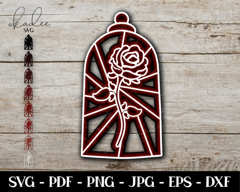 Download 3D Mandala Svg Enchanted Rose svg Rose SVG Mandala SVG | Etsy