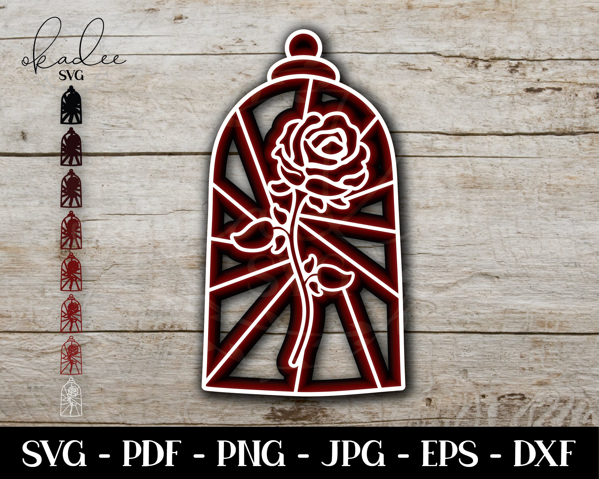 Download 3d Mandala Svg Enchanted Rose Svg Rose Svg Mandala Svg Etsy
