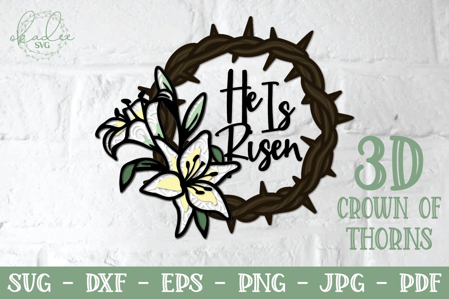 Download 3D Crown of Thorns SVG 3D Easter SVG 3D Mandala SVG Easter | Etsy