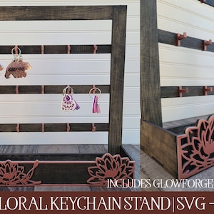 Laser Cut File, Glowforge, Keychain Stand, 18 Inch Stand SVG, Laser Cut Stand, Earring Stand Svg, Keychain Display Svg, Laser Display SVG