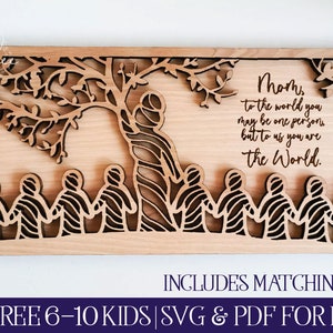 Laser geschnitten Datei, Glowforge, Muttertag, Mutter Baum SVG, Laser Muttertag, Glowforge geschnitten Datei, Laser Mom Datei, Familie Laser geschnitten, Laser svg
