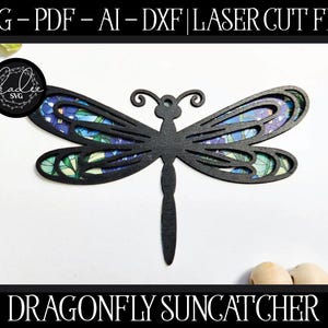 Dragonfly Suncatcher File, Laser Cut Suncatcher, Glowforge Suncatcher, Dragonfly SVG, Dragonfly Cut File, Glowforge SVG, Laser File