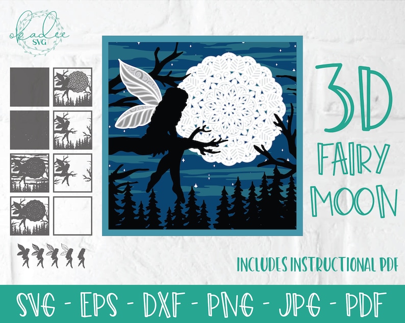 Download 3D Fairy Moon Mandala Layered Mandala SVG Fairy SVG ...